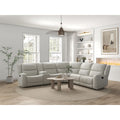 Beige Finish Solid Wood Motion Sectional 1Pc