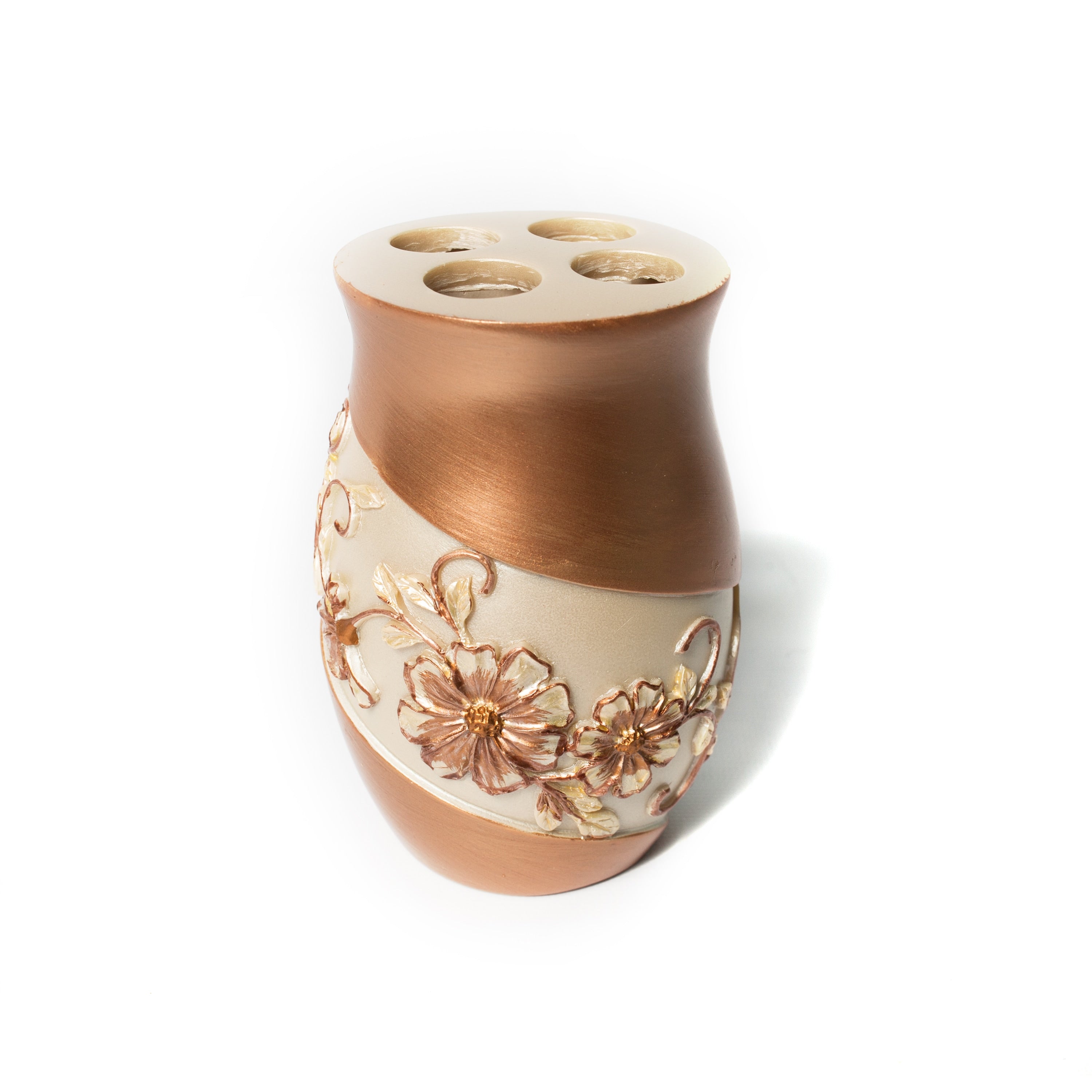 Beige Floral Bath Accessory Collection 7 Options