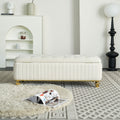Beige Storage Bench Ottoman Bench With Safety Hinge Footstool End Of Bed Bench Vanity Bench Lounge Bench