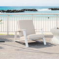 Beige White Adirondack Chair Club Chair With Cushion Reading Chair Accent Chair Outdoor Chair With Wood Frame