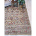 Beige Pink Hand Knotted Wool Traditional Peshawar Rug 9 1 X 12 2