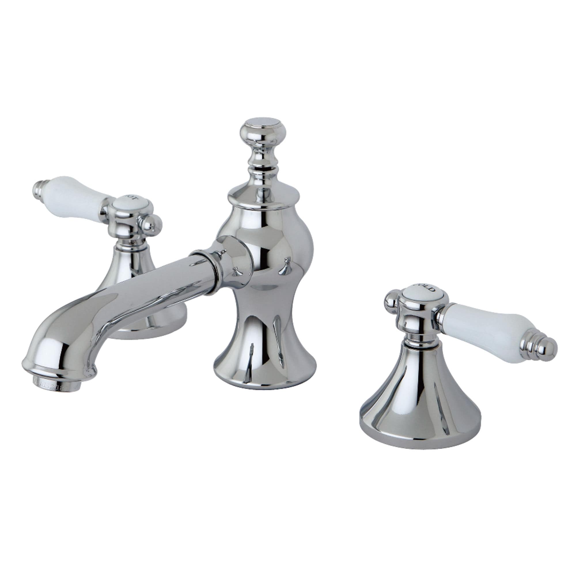 Vintage Porcelain Lever Widespread Bathroom Faucet
