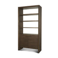 Belford 2 Door Open Dark Brown Oak Wood Shelving Unit 42.0L X 18.0W X 84.0H