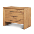 Belford 3 Drawer Light Brown Oak Wood Closed Nightstand