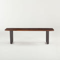 Belfrie Cast Iron Acacia Live Edge Dining Bench