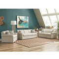 Belgian Queen Full Twin Ivory Sofa Bed With Gel Memory Foam Mattress