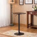 Copper Grove Parnasuss Black Round Top Adjustable Height Metal Bar Table