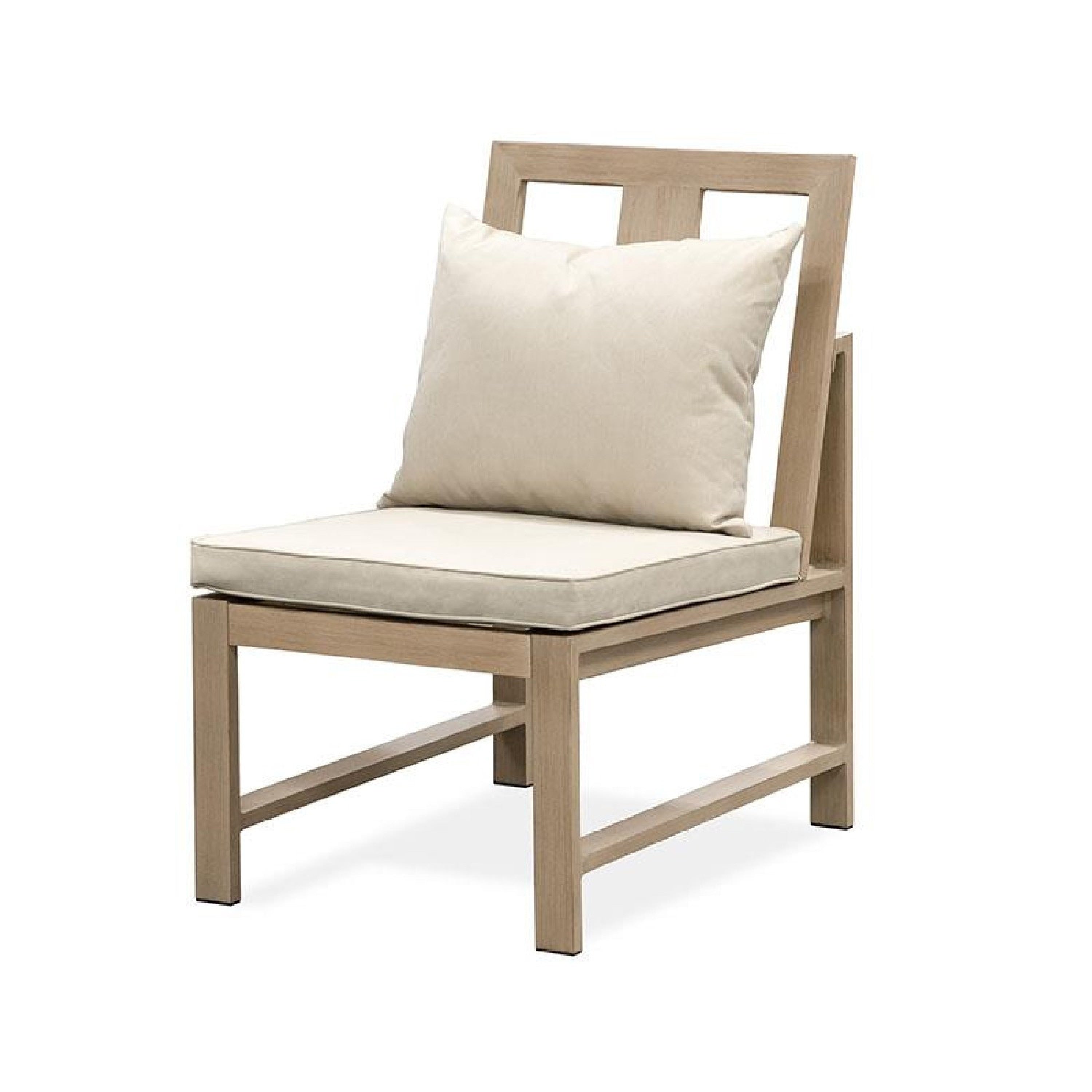 Beli Outdoor Side Chair Set Of 2 Washable Beige Covers Natural Brown