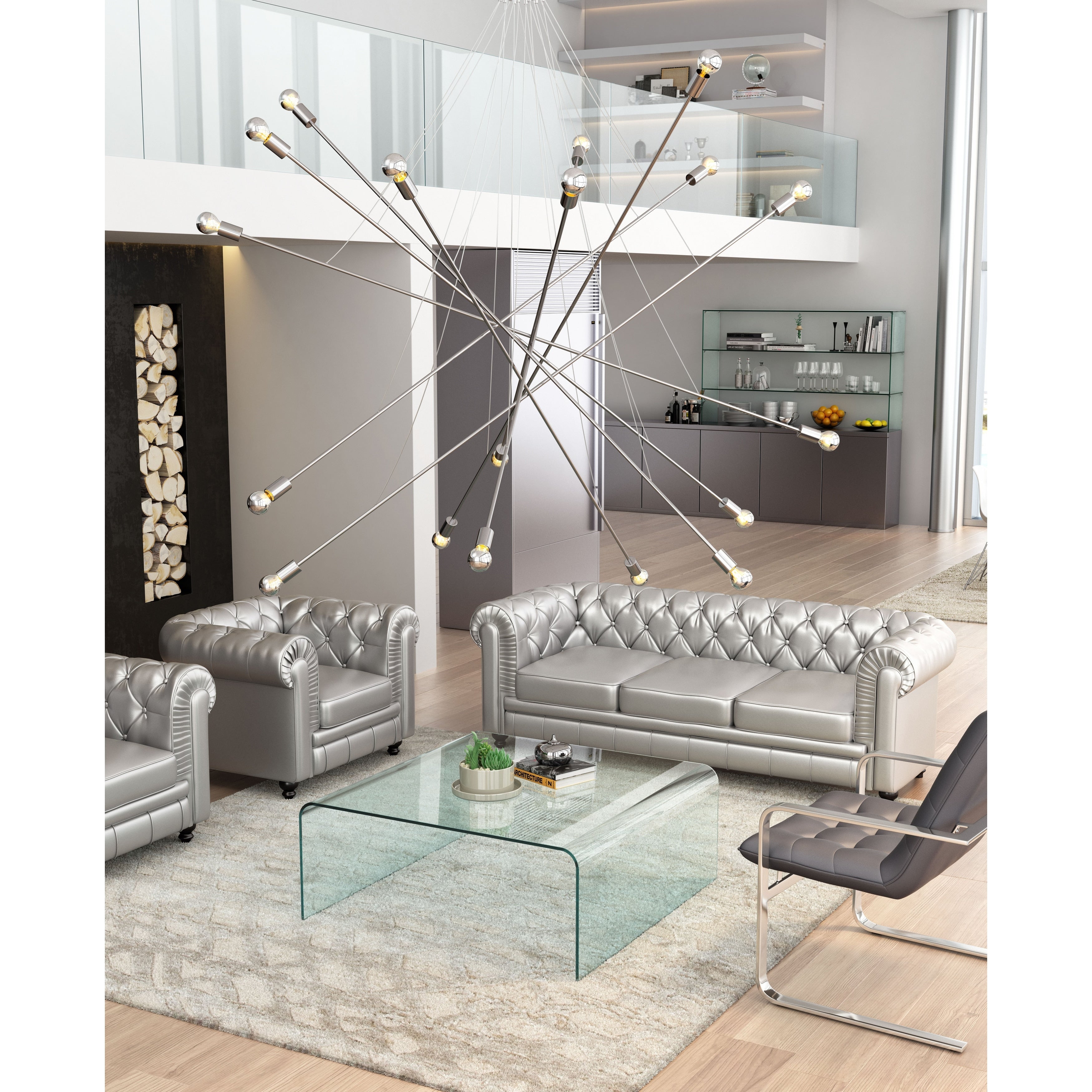 Belief Chrome Ceiling Lamp