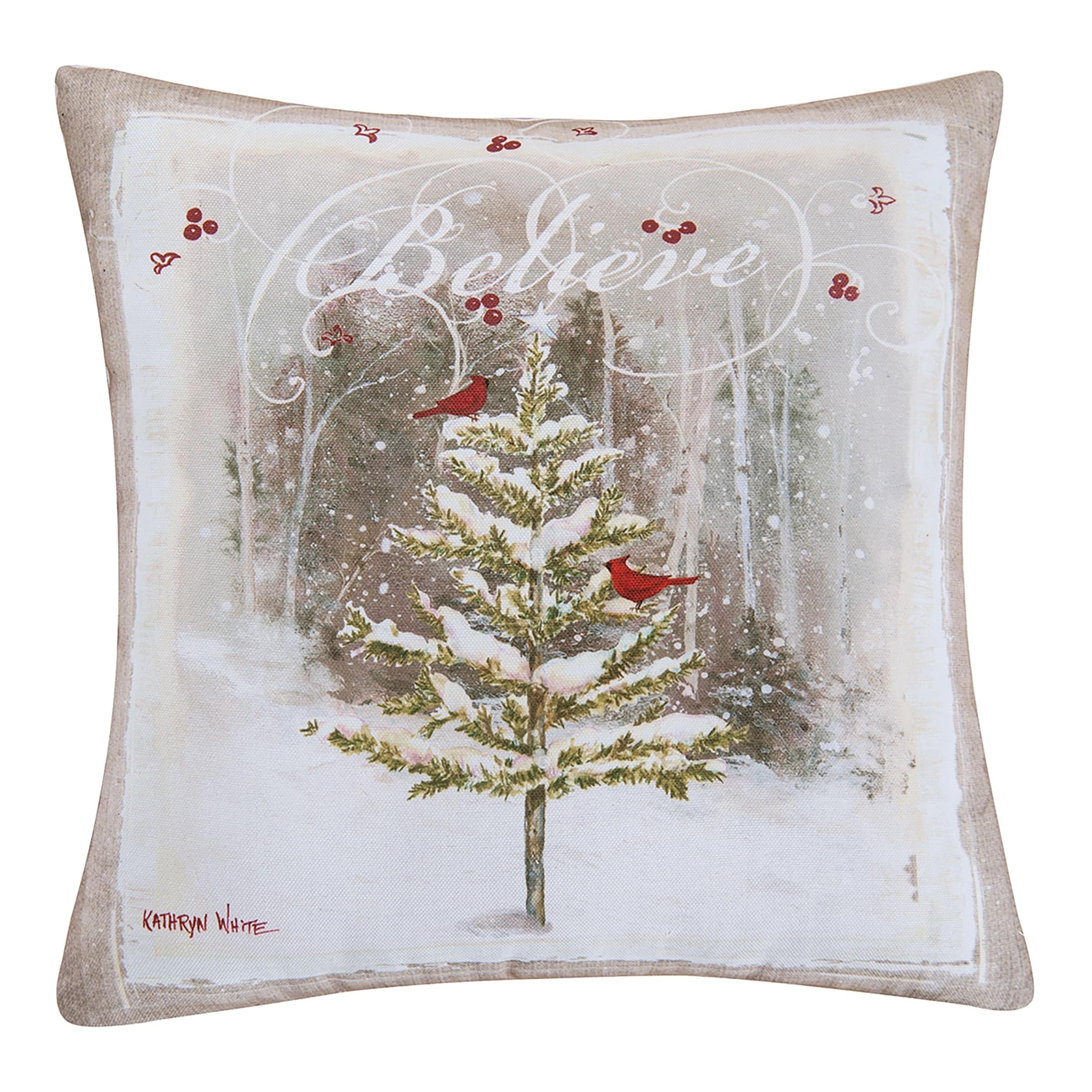 Believe Tree Indoor Outdoor 18 Inch Throw Pillow