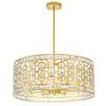 Copper Grove Envalira 6 Light Chandelier With Champagne Finish