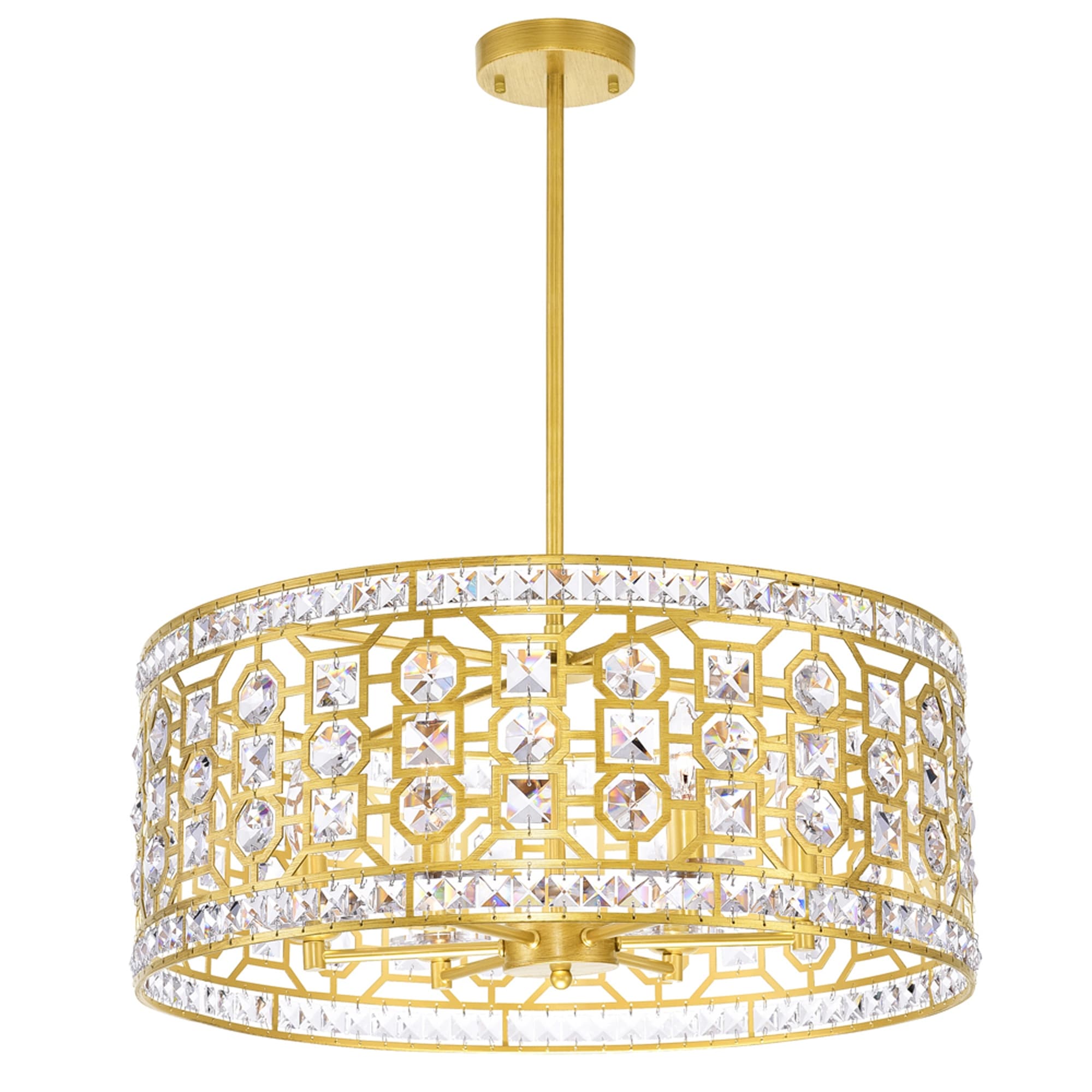 Copper Grove Envalira 6 Light Chandelier With Champagne Finish