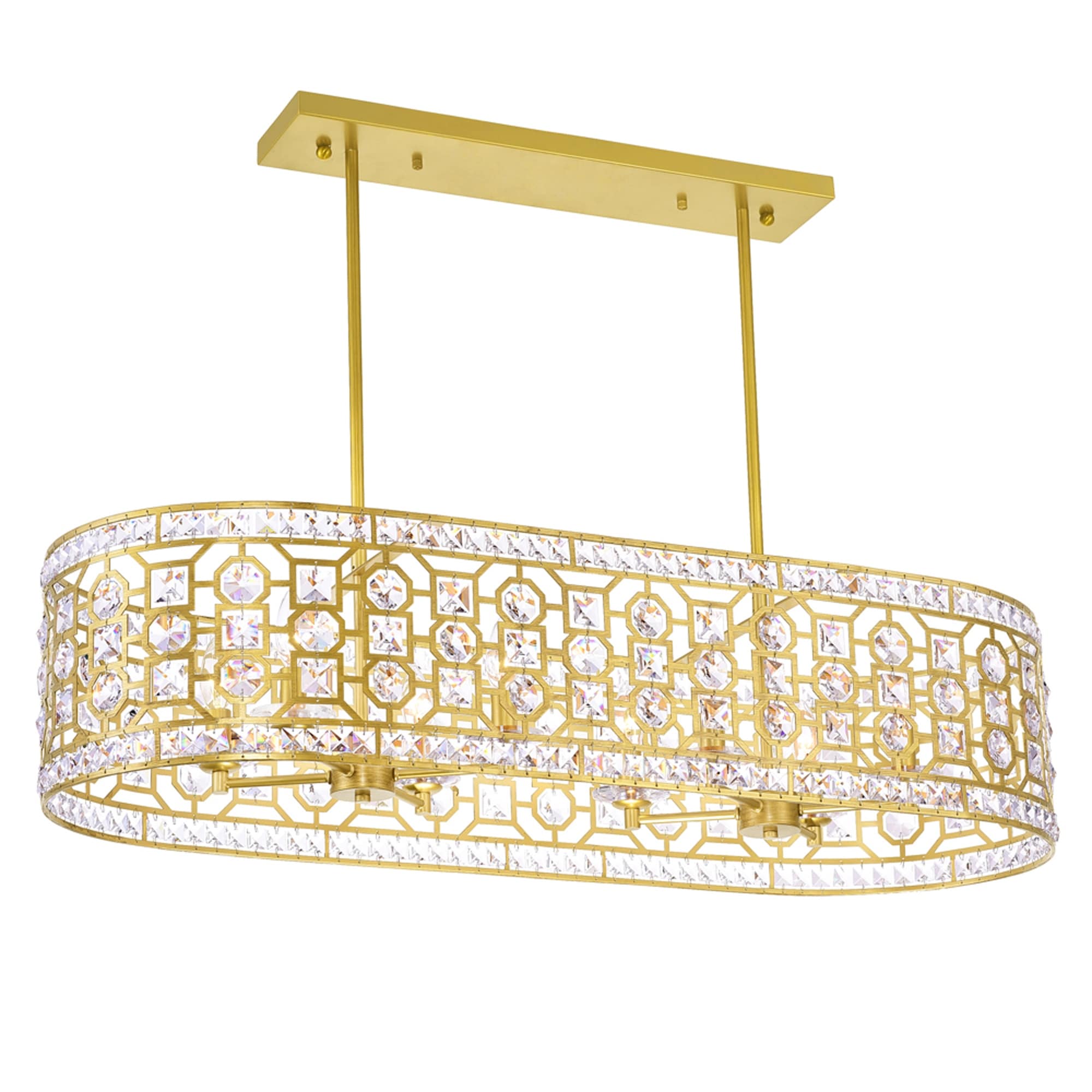 Silver Orchid Swain Champagne 8 Light Chandelier