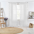 Bella Tab Top Ruffle Sheer Window Curtain