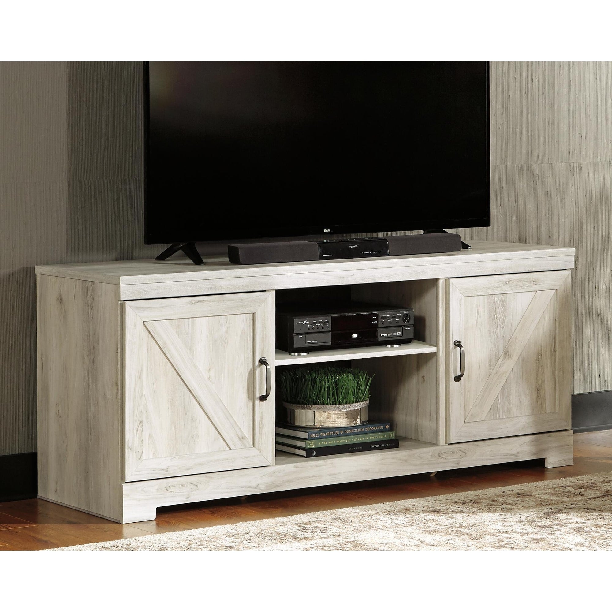 Signature Design By Ashley Bellaby Lg Tv Stand W Fireplace Option N A