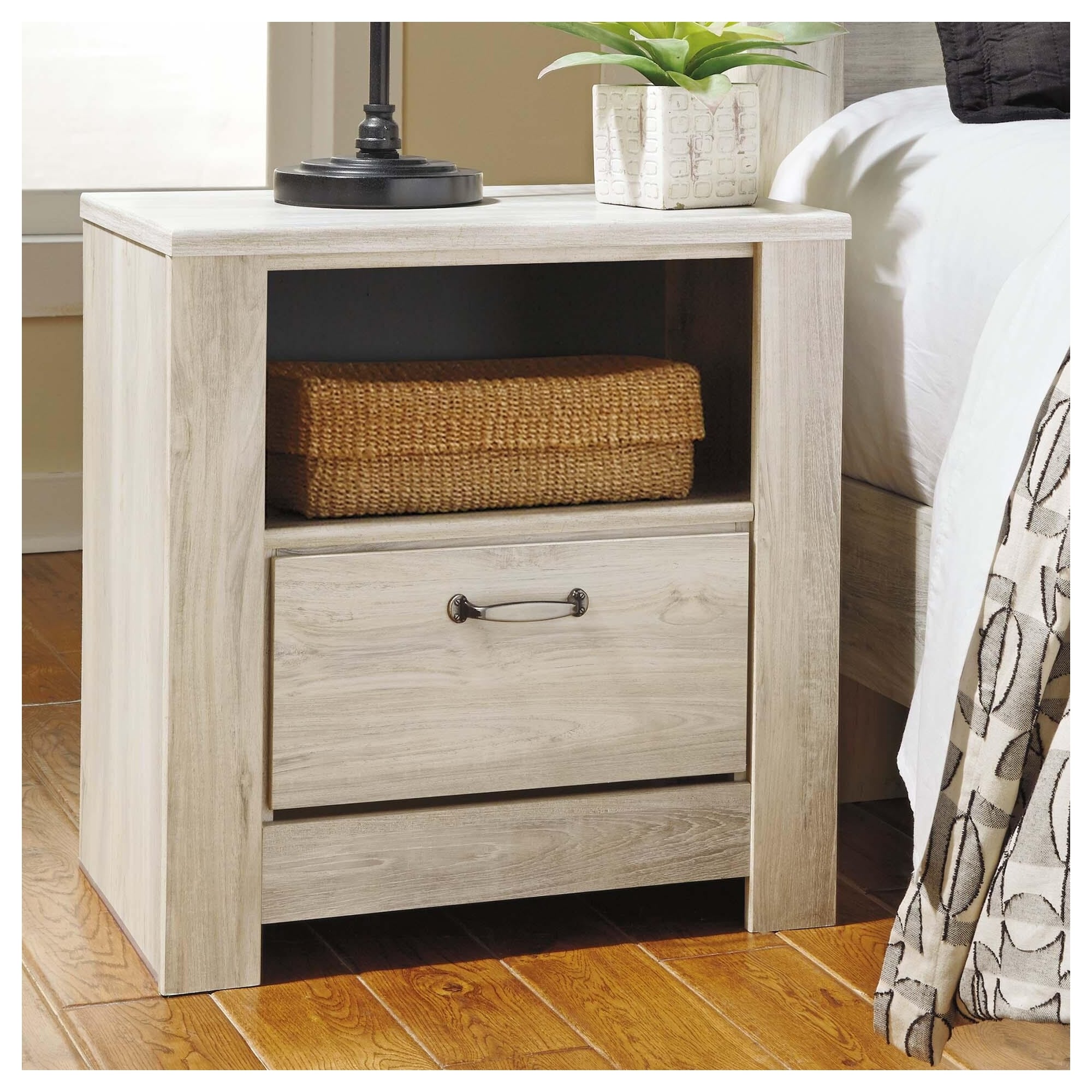The Gray Barn Lyme Park Whitewash Nightstand