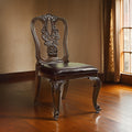 Bellagio Traditional Wooden Carving Side Chair Set Of 2