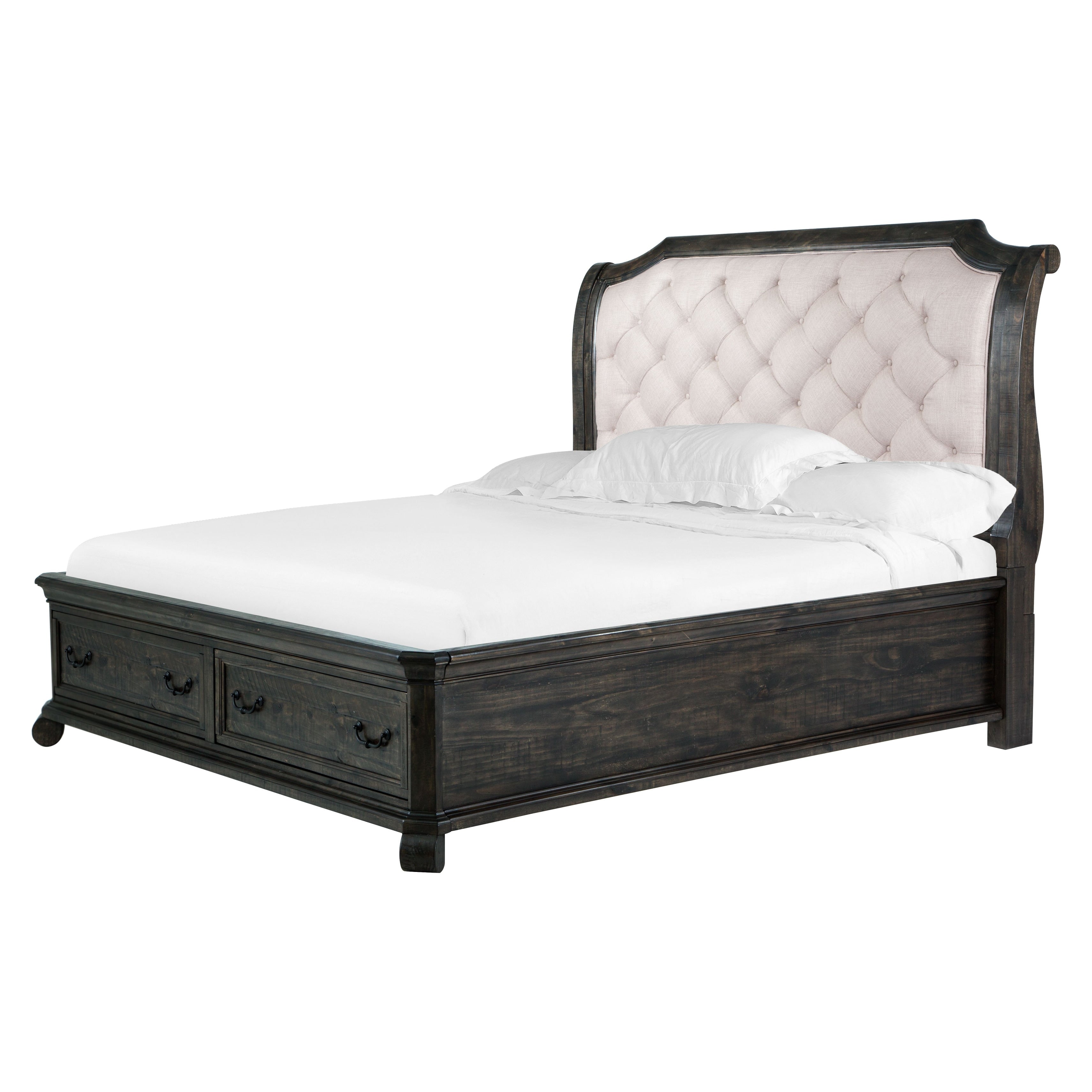 Bellamy Traditional Peppercorn Sleigh Storage Bed