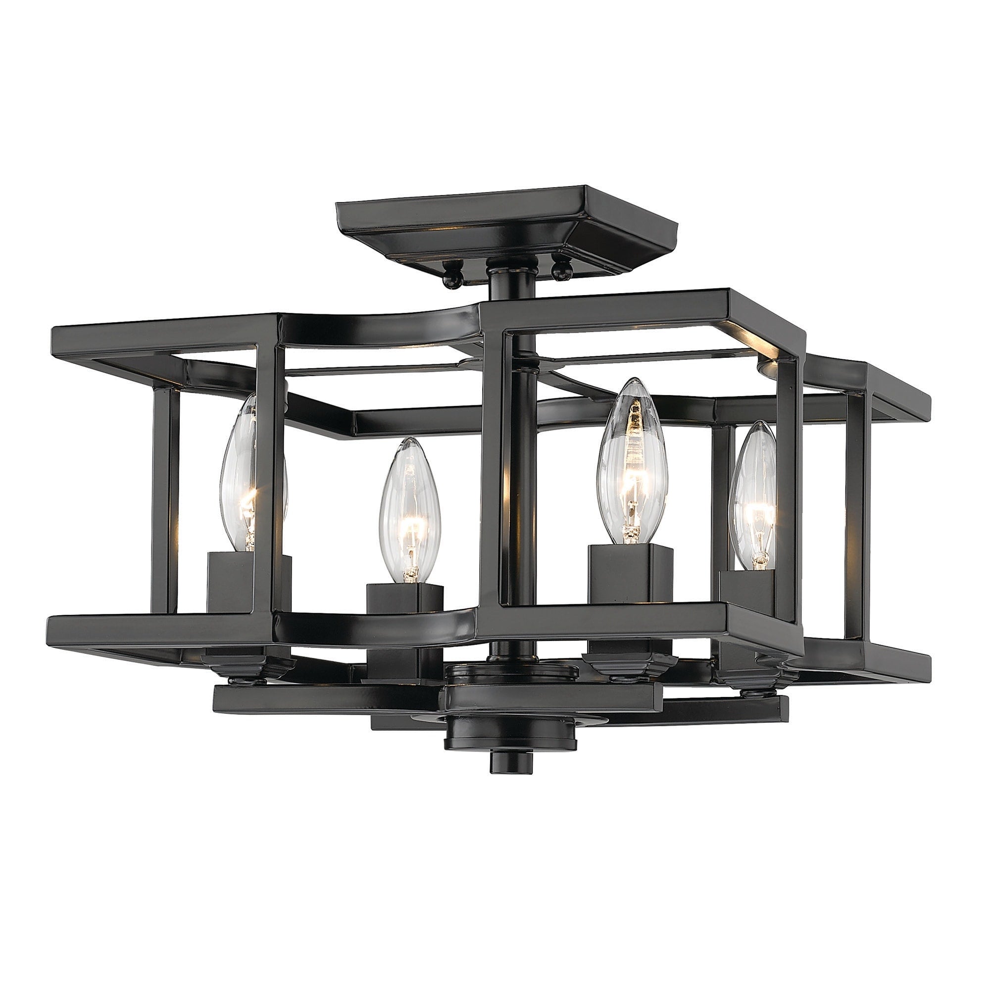 Bellare Semi Flush Matte Black