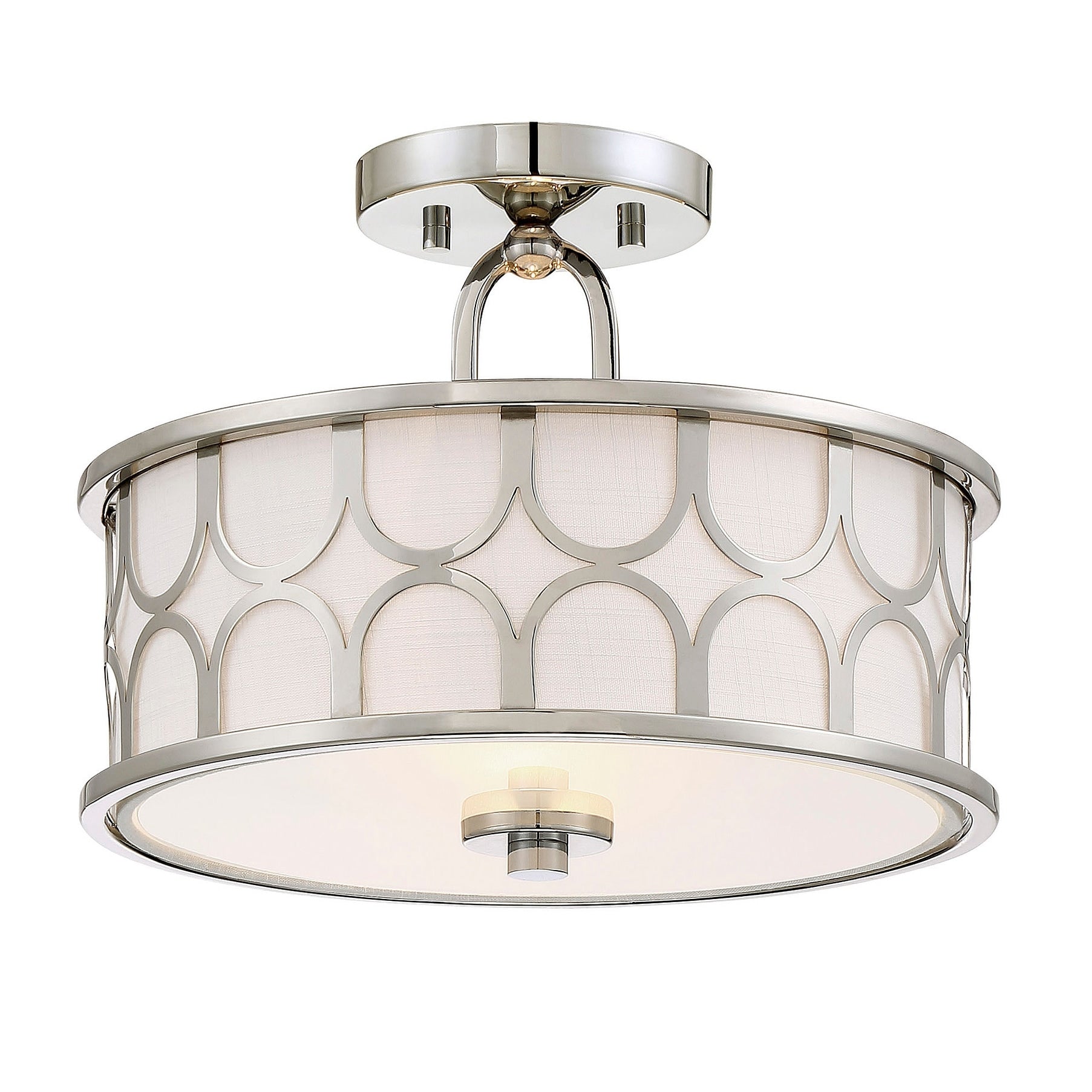 Bellevue 2 Light 13 Wide Semi Flush Drum Ceiling Fixture