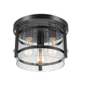 Bellevue 3 Light 12 Wide Flush Mount Drum Ceiling Fixture
