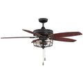 Bellevue 52 Industrial Ceiling Fan Light Kit Included