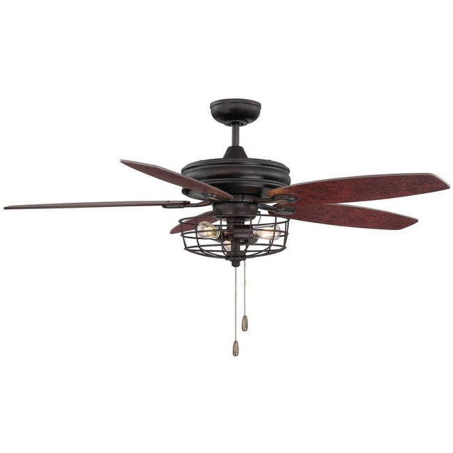 Bellevue 52 Industrial Ceiling Fan Light Kit Included