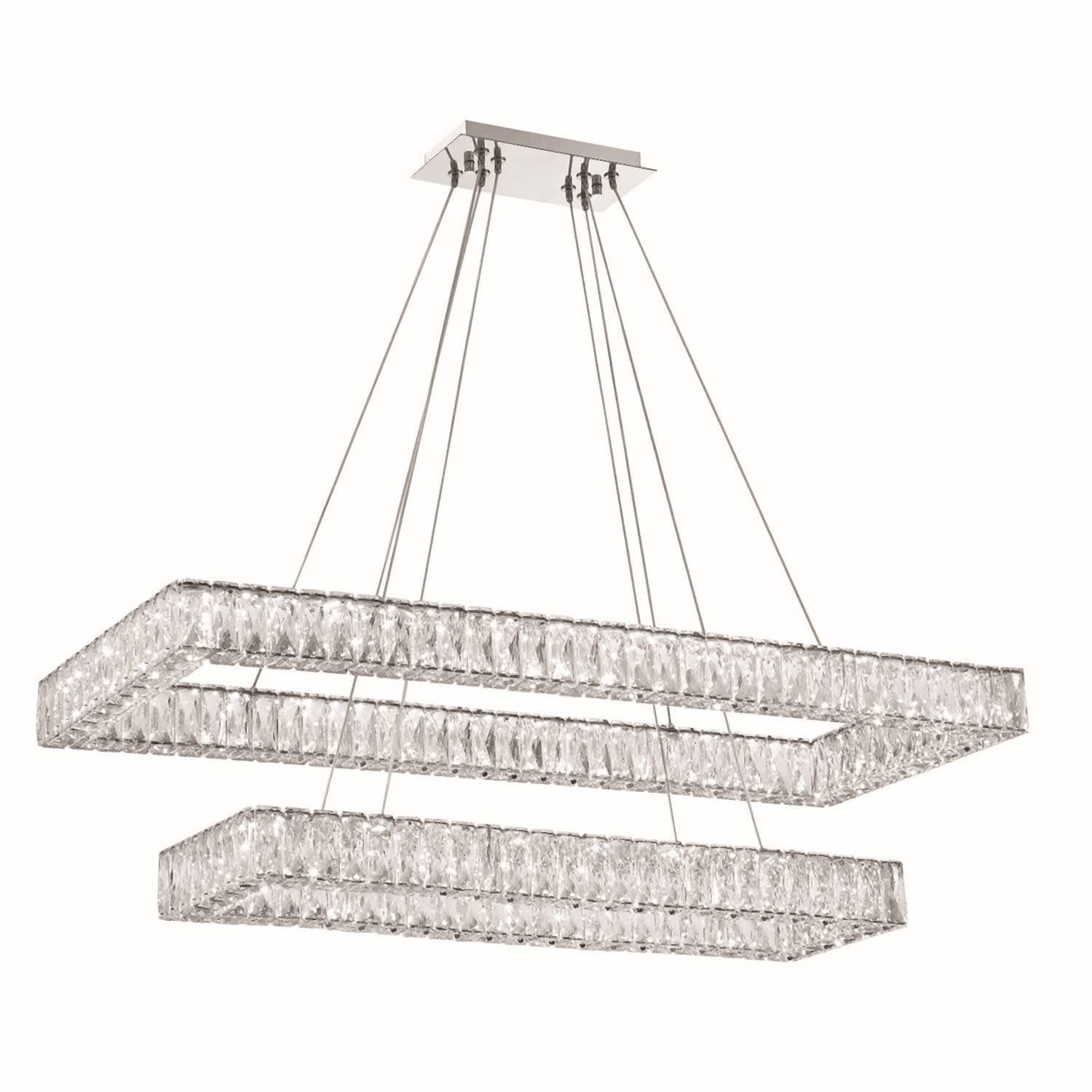 Bellevue Clch60435 42 Wide Led Crystal Linear Chandelier