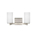 Bellevue Hamel 2 Light 14 Wide Vanity Light With Etched Glass Shade