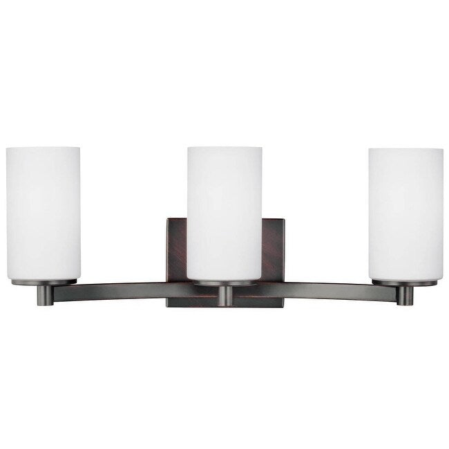 Bellevue Hamel 3 Light 21 Wide Vanity Light With Etched Glass Shade
