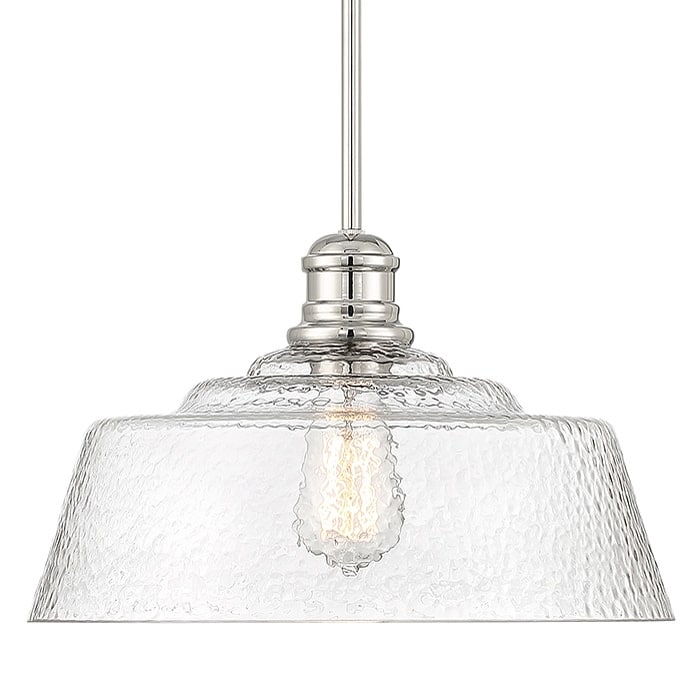 Bellevue Sh23830 15 Wide Pendant With A Patterned Glass Dome Shade