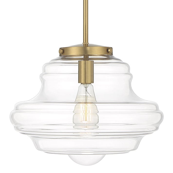 Bellevue Sh7022 15 Wide Pendant With Clear Glass Shade