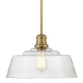 Bellevue Sh7023 15 Wide Pendant With Hammered Glass Shade