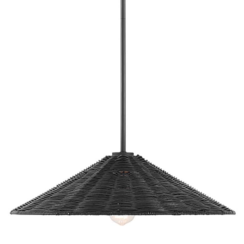 Bellevue Sh7041 20 Wide Pendant With Rattan Shade