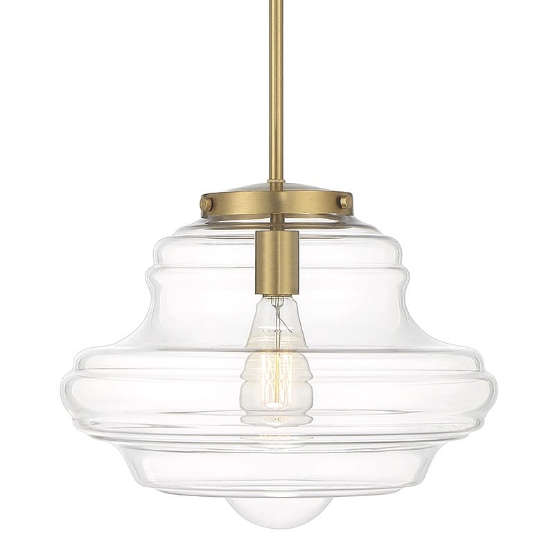 Bellevue Sh86915 15 Wide Pendant With A Clear Glass Specialty Shade