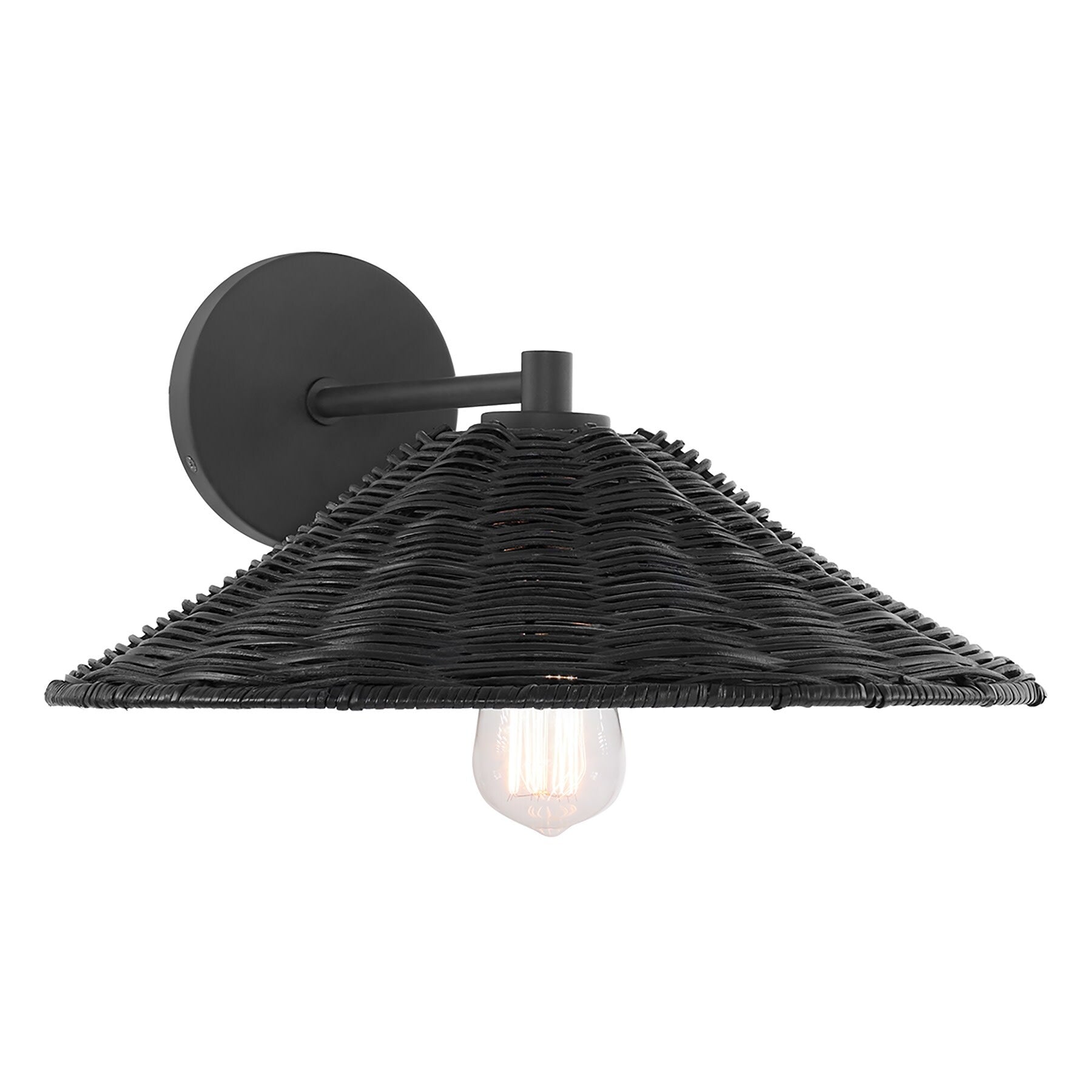 Bellevue Sh90106 8 Tall Wall Sconce With Rattan Shade