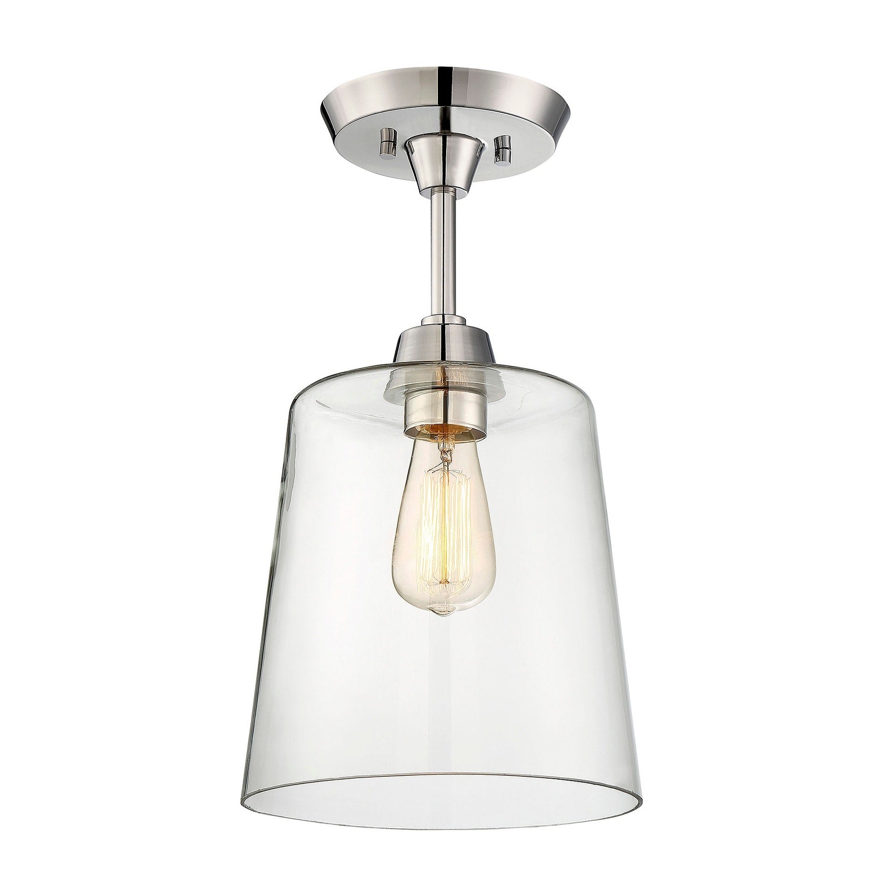 Bellevue Single Light 10 Wide Semi Flush Ceiling Fixture