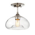 Bellevue Single Light 11 Wide Semi Flush Ceiling Fixture