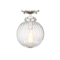Bellevue Single Light 8 Wide Semi Flush Globe Ceiling Fixture