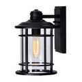 Belmont 1 Light Outdoor Wall Light With Black Finish 7 Inch