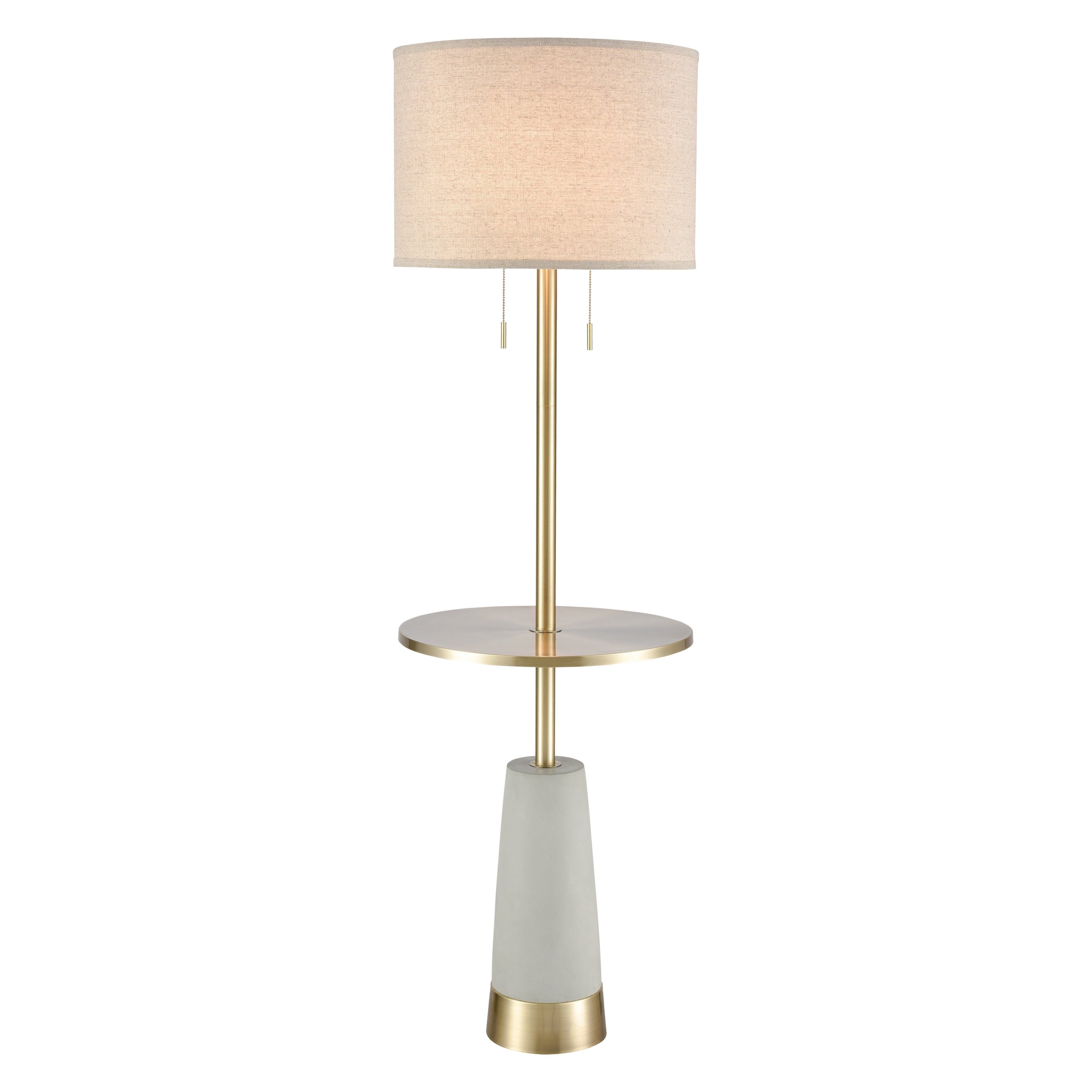 Below The Surface 63 High 2 Light Floor Lamp Polished Concrete 63 Inch H