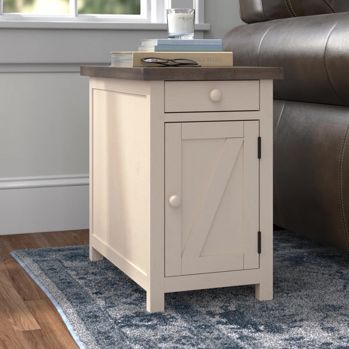 Belsey Side Table With Drawer And Storage