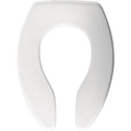 Bemis Elongated Commercial Plastic Open Front Toilet Seat Less Cover White