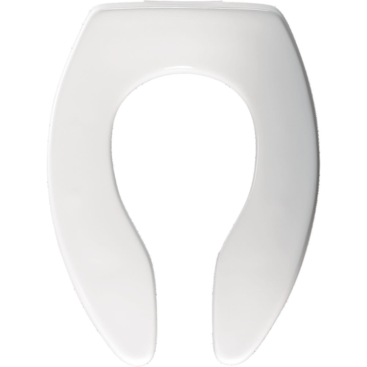 Bemis Elongated Commercial Plastic Open Front Toilet Seat Less Cover White