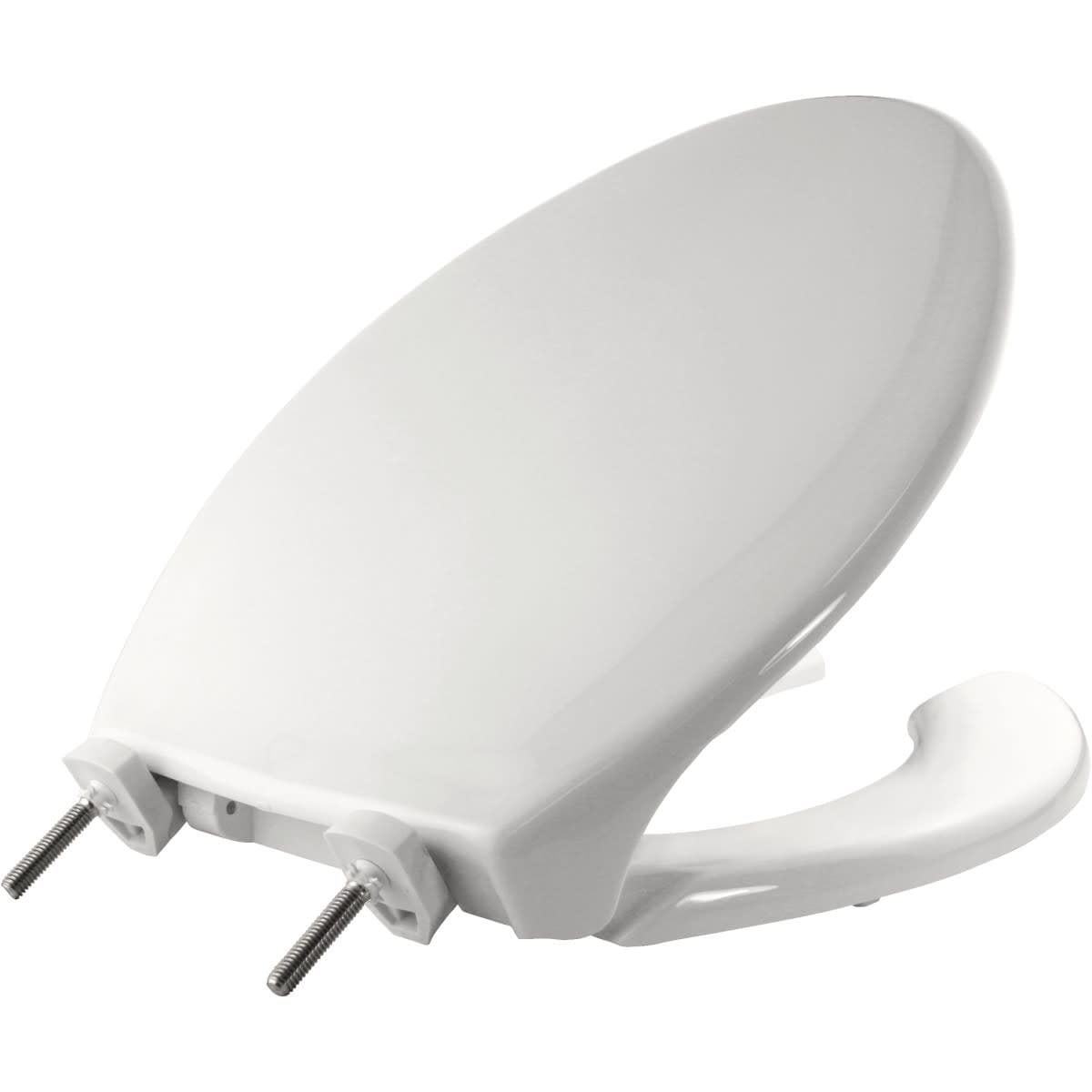 Bemis Elongated Plastic Toilet Seat With Duraguard And Sta Tite White