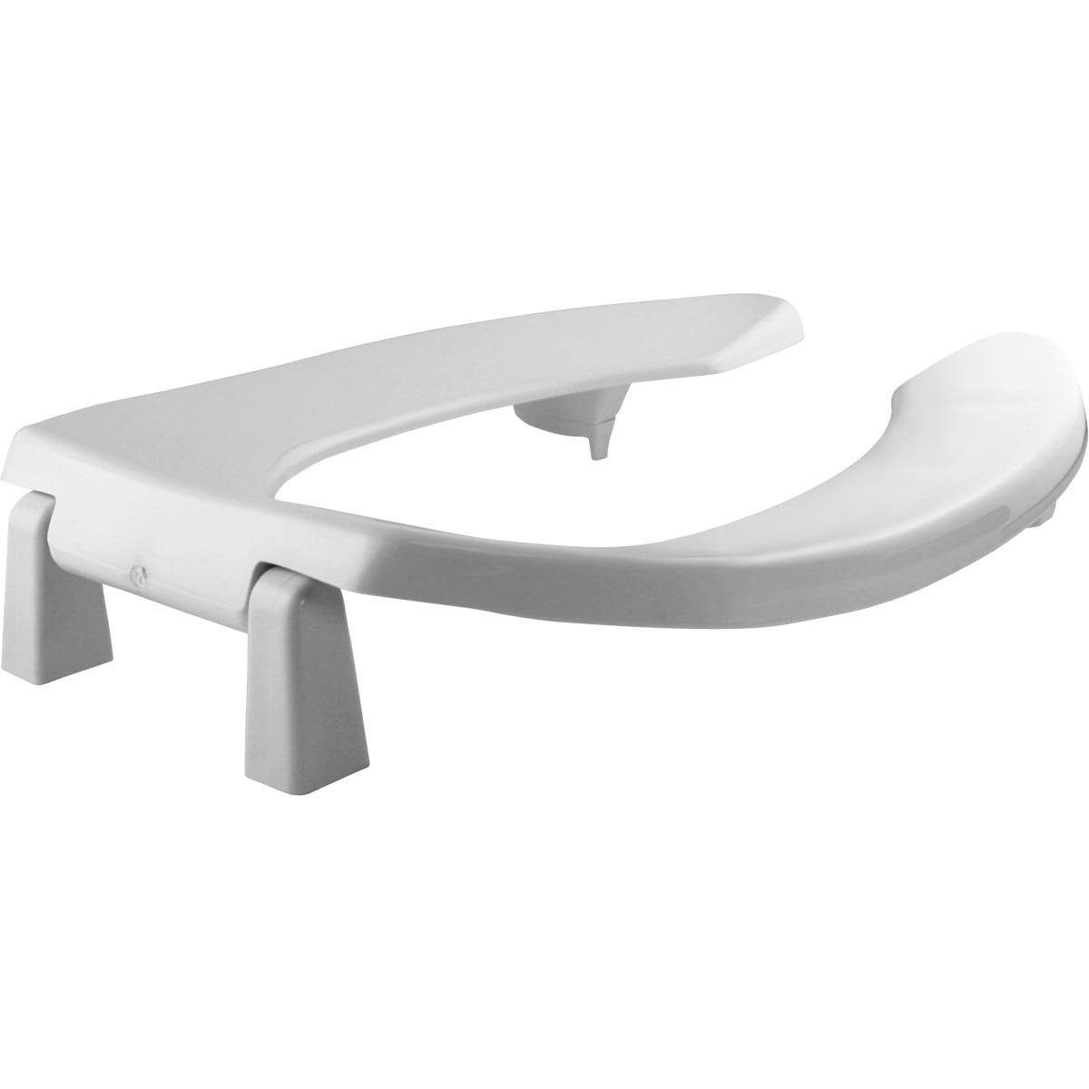 Bemis Medic Aid Reg Elongated Plastic Open Front Toilet Seat Less White