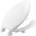 Bemis 2L2150T Medic Aid Reg Elongated Plastic Open Front Toilet Seat White
