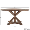Benchwright Brown Finish Round Dining Table By Inspire Q Artisan
