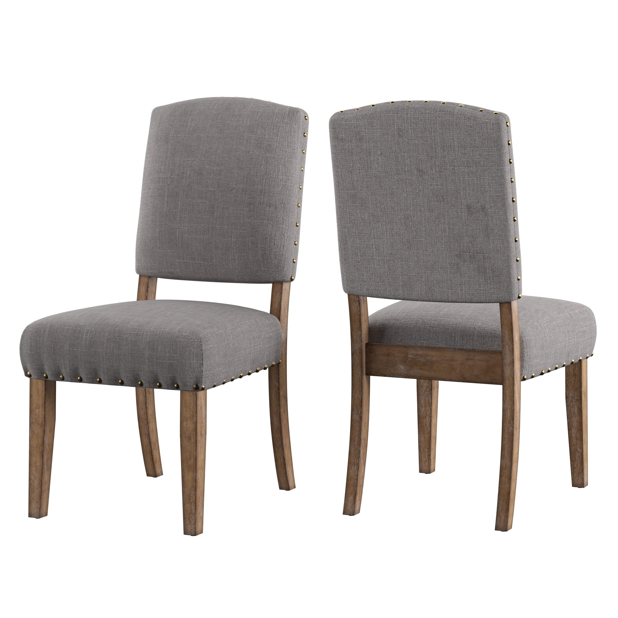 Benchwright Premium Nailhead Upholstered Dining Chairs Set Of 2 By Inspire Q Artisan