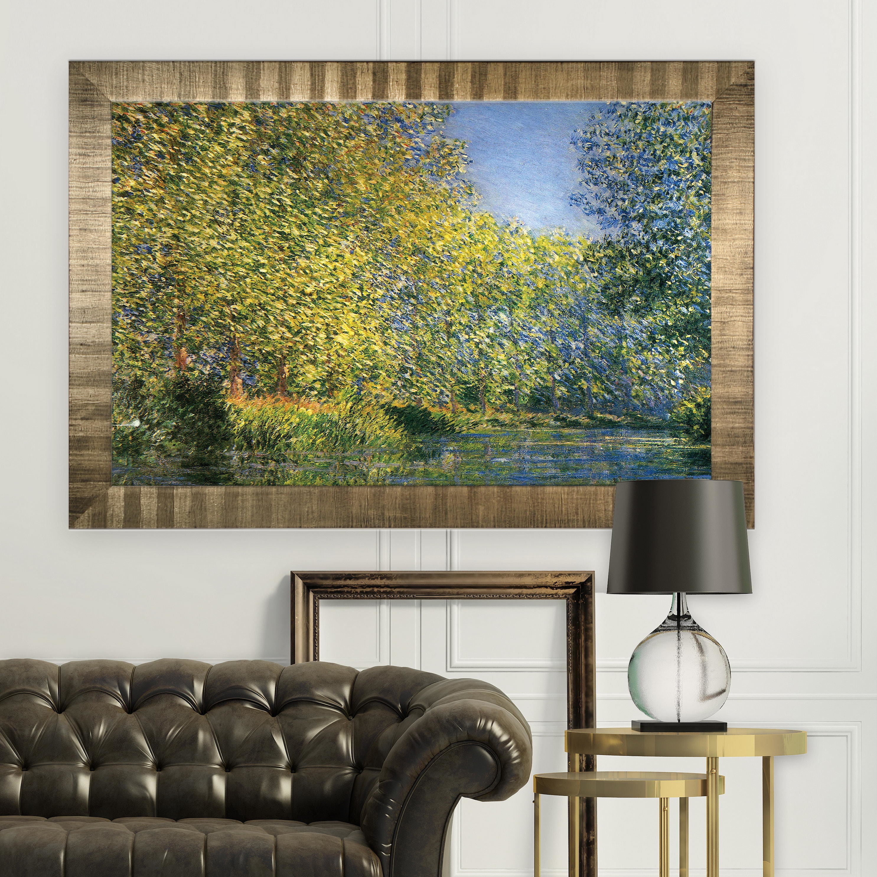 Bend In The River Claude Monet Antique Gold Frame